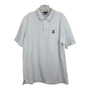 Psycho Bunny Men’s Pima Cotton Polo Shirt Sz 7 White Robert Godley Short Sleeves